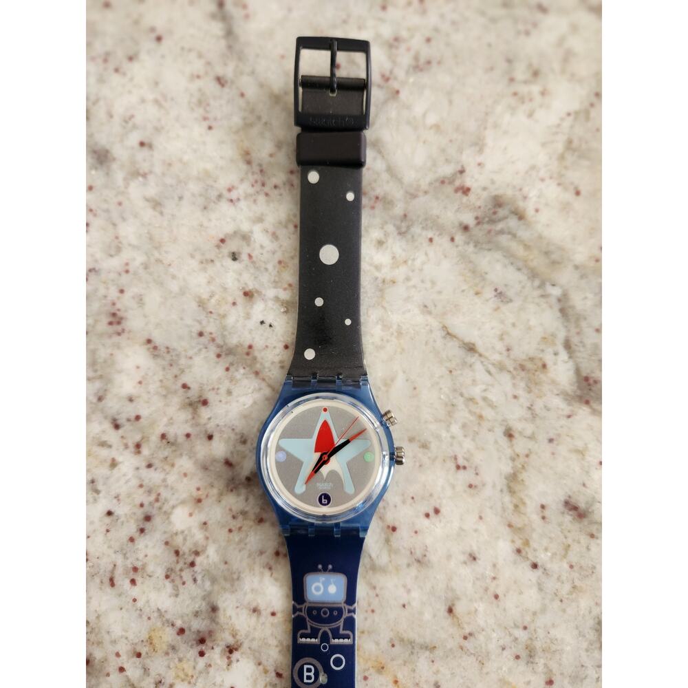 Vintage Swatch Loomi watch "Bleep" GN904. Rare working Loomi backlight. New - Picture 5 of 13